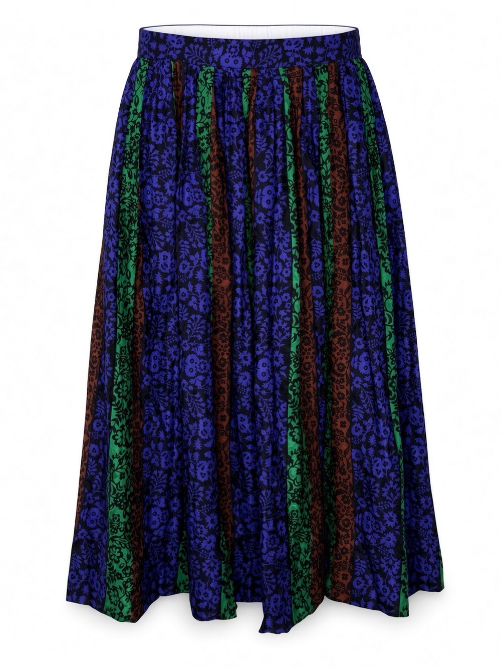 Oscar de la Renta Miss O Vintage Silk Skirt Size 12 Multicolor 70’s